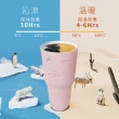 【IKUK 艾可】真陶瓷冰霸杯大容量900ml長效保冰10hrs隨行杯(momo限定款贈熊吸管套組&提袋)