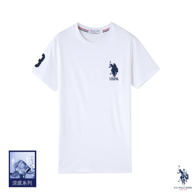 【U.S. POLO ASSN.】男款涼感大馬T(白色)