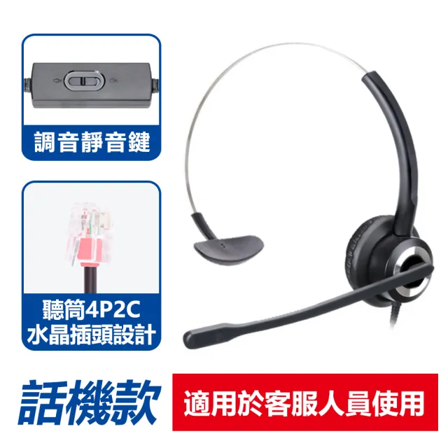 【台灣霓虹】頭戴式耳機麥克風話機款