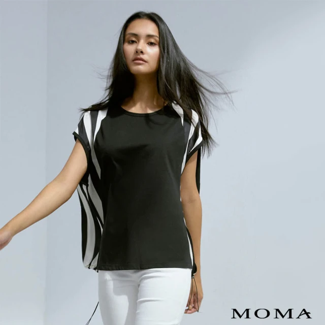 【MOMA】優雅拼接立體廓型上衣(兩色)