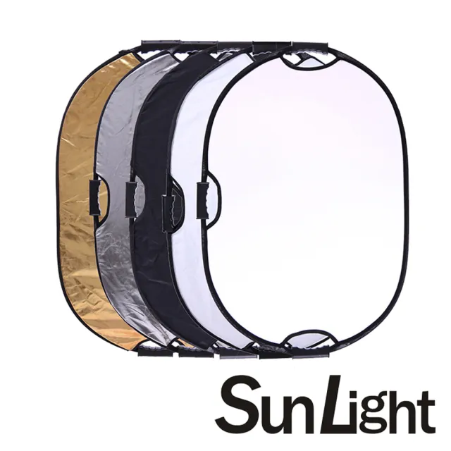 【SunLight】HOF-1218 120*180cm 橢圓型 手持握把五合一反光板(公司貨)