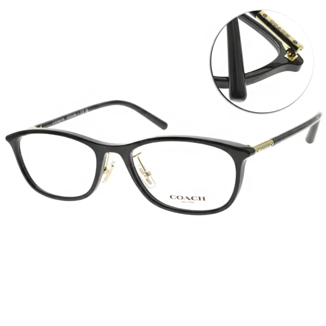 【COACH】光學眼鏡 經典方框款 奧地利水晶(黑#HC6191BD 5002)