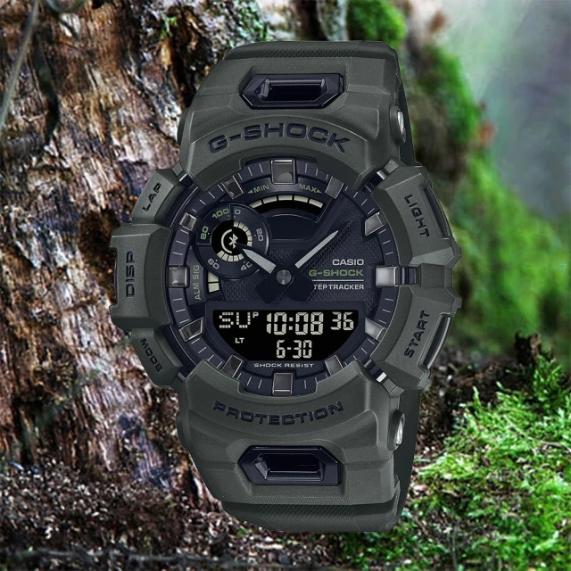 【CASIO 卡西歐】G-SHOCK 運動生活藍芽多功能手錶-墨綠(GBA-900UU-3A)