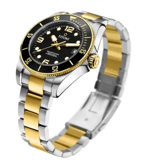 【TITONI 梅花錶】海洋探索 SEASCOPER 600 陶瓷錶圈 瑞士天文台官方認證 潛水機械腕錶(83600SY-BK-256)