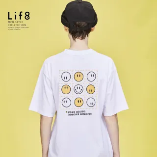 【Life8】ALL WEARS 表情遊戲 印花短袖上衣-白色(41081)