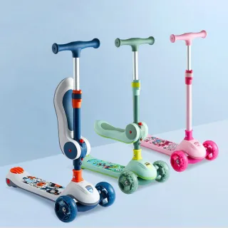 【i-smart】二合一兒童折疊滑板車(塗鴉限定款靜音輪)