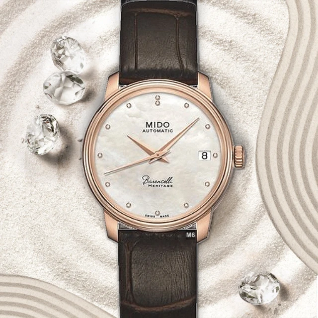 【MIDO 美度】Baroncelli Heritage永恆系列超薄40週年典藏真鑽腕錶-加精美錶盒 M6(M027.207.36.106.00)