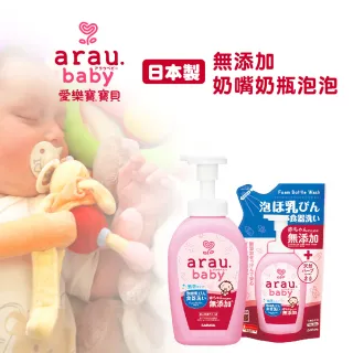 【Baan 貝恩】嬰兒保養柔濕巾80抽21包+愛樂寶 寶貝無添加奶嘴奶瓶清潔泡泡組500ml+450ml