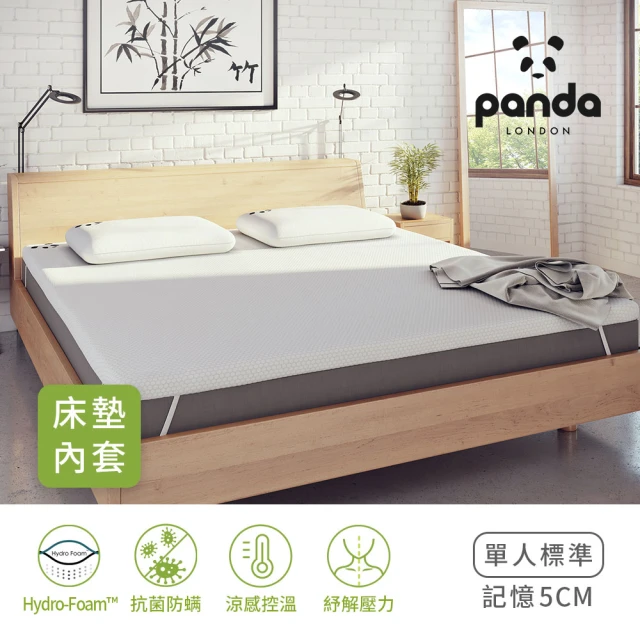 【Panda London】甜夢床墊 薄墊-單人標準(Hydro Foam 涼感減壓 5cm記憶床墊 含內墊保護套)