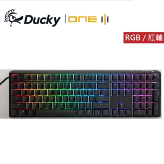 【Ducky】One 3 RGB 黑 100%機械式鍵盤(紅軸 中文 PBT)