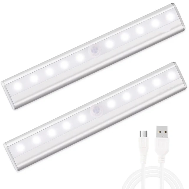 【JOYA LED】LED 智能感應 磁吸式燈條 USB充電款(感應物體移動而亮燈)