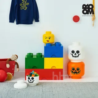 【LEGO 樂高】樂高4凸收納盒 Storage Brick 6色組合 紅 橘 天藍 亮黃綠 冰黃 蔚藍(樂高收納盒)