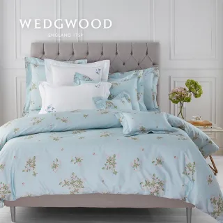 【WEDGWOOD】100%天絲300織床包兩用印花被套枕套四件組-英倫野莓(加大)