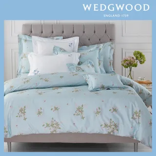 【WEDGWOOD】100%天絲300織床包兩用印花被套枕套四件組-英倫野莓(加大)