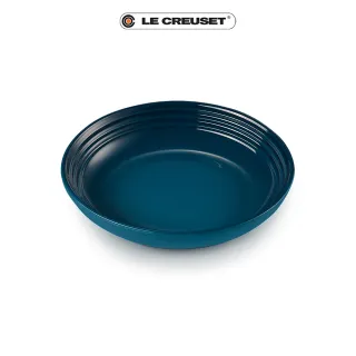 【Le Creuset】瓷器義麵盤22cm(湖水藍-無盒)