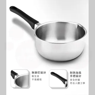 【ZEBRA 斑馬牌】304不鏽鋼單把鍋雪平鍋 18CM(1.5L 牛奶鍋 單把湯鍋 電磁爐可用)