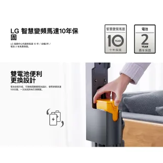【LG 樂金】A9+快清式濕拖無線吸塵器 A9N-MAX1(迷幻紫)