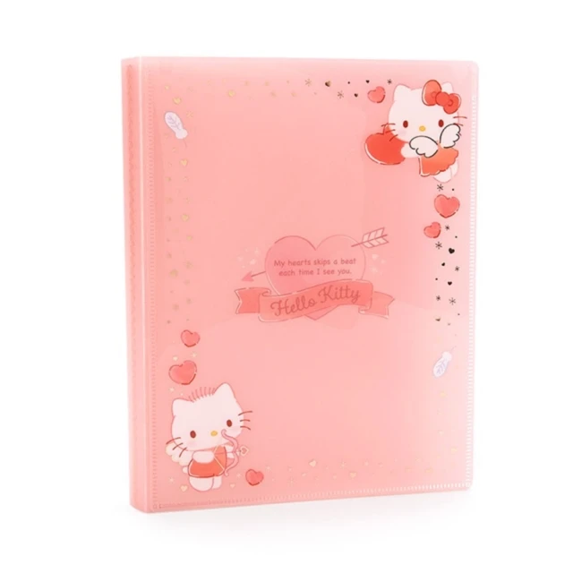 【小禮堂】Hello Kitty 照片收納本資料夾 天使愛心 《應援團系列》(平輸品)