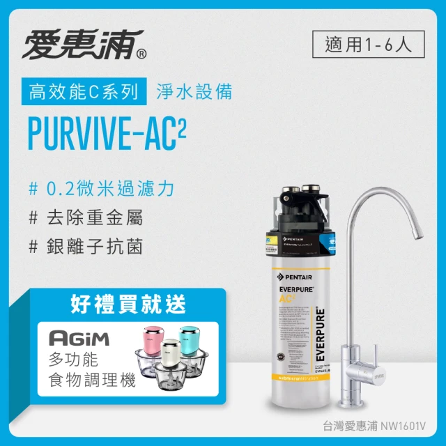 【EVERPURE 愛惠浦】PURVIVE-AC2單道式廚下型淨水器(可加購升級套件)