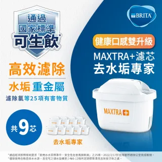 【BRITA】MAXTRA Plus 濾芯-去水垢專家(9入裝)
