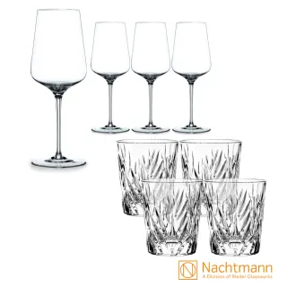【Nachtmann】帝國威士杯+維諾瓦紅酒杯(8件組/獨家販售)