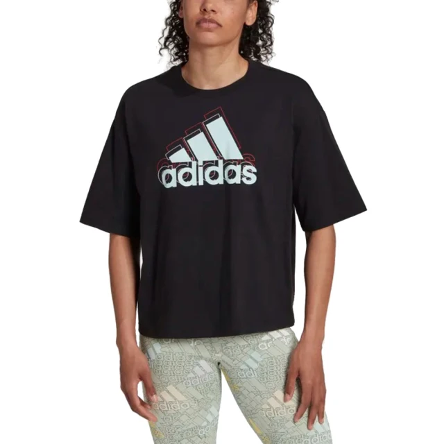 【adidas 愛迪達】圓領T恤 短袖 柔軟 W BLUV Q3 T G 女 - HL4426
