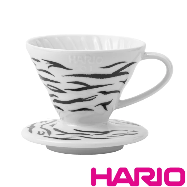 【HARIO】V60虎紋濾杯-白(VDC-01-W-EX)