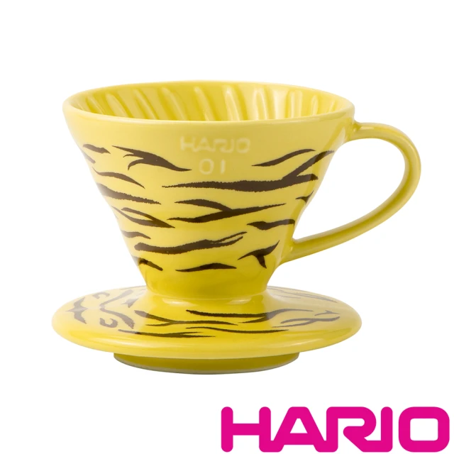 【HARIO】V60虎紋濾杯-黃(VDC-01-YEL-EX)