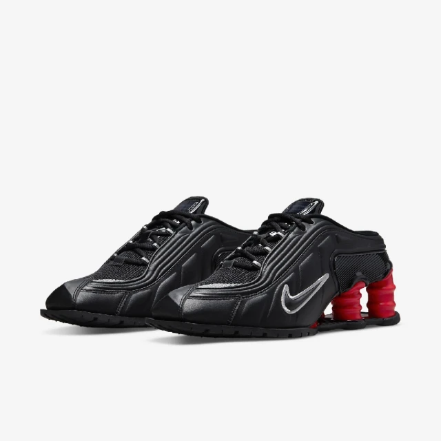 NIKE 耐吉【NIKE 耐吉】聯名休閒鞋 Shox MR4 Mule 女鞋 黑 紅 Martine Rose 皮鞋 穆勒鞋 氣墊(DQ2401-001)