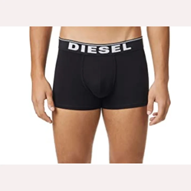 【DIESEL】2022男時尚彈力棉Kory黑色四角內著3件組-M-網