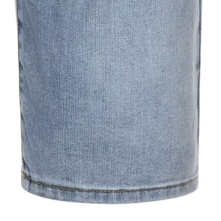 【GUESS】男裝-純色橫紋直筒牛仔短褲-淺藍(MM2D8952LBL)