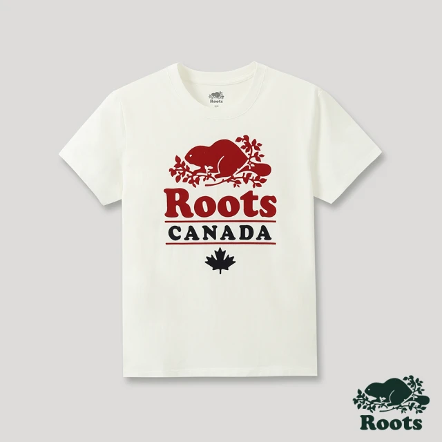 【Roots】Roots女裝-T恤俱樂部系列 經典元素短袖T恤(白色)