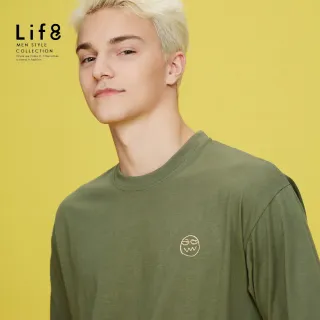 【Life8】ALL WEARS 表情符號 印花短袖上衣-淺綠(41077)