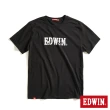【EDWIN】網路獨家↘手繪立扣LOGO短袖T恤-男女款(黑色)