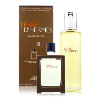 【Hermes 愛馬仕】大地男性淡香水 30ML + 125ML補充瓶(平行輸入)