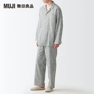 【MUJI 無印良品】男有機棉無側縫二重紗織家居睡衣(共6色)