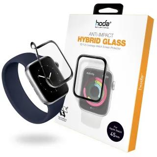 【hoda】Apple Watch Series 7 45mm/41mm 3D曲面類玻璃螢幕保護貼(附貼膜神器)