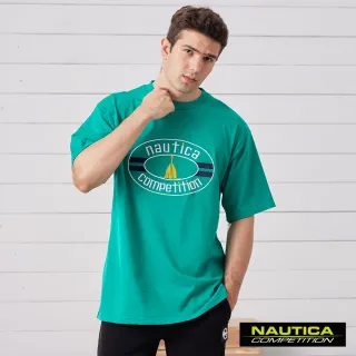 【NAUTICA】男裝立體刺繡圖騰短袖T恤(綠)