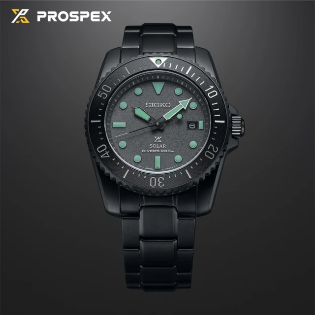 【SEIKO 精工】Prospex 限量 黑潮夜視 200米太陽能潛水錶(SNE587P1/V147-0CT0SD)