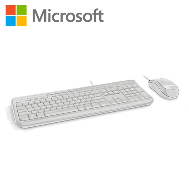 【Microsoft 微軟】WOD600標準滑鼠鍵盤組 600 – 白(APB-00020)