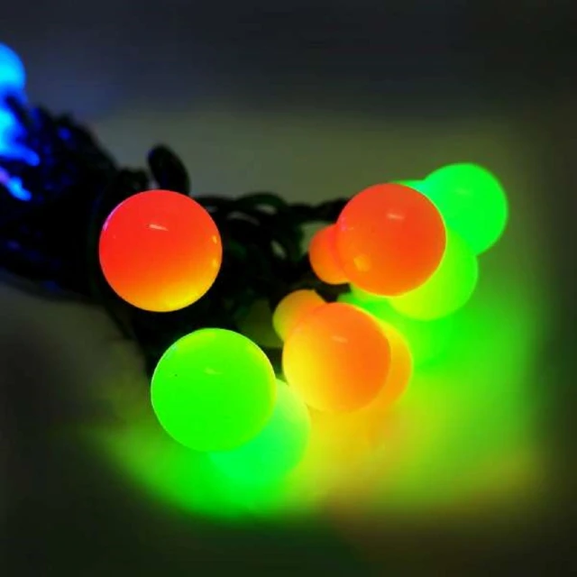 【聖誕裝飾品特賣】聖誕燈裝飾燈LED20燈珍珠燈造型燈(彩色光 插電式/自動雙色雙閃)
