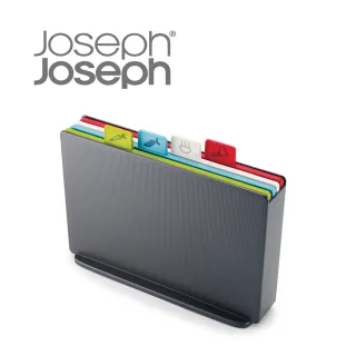【Joseph Joseph】檔案夾止滑砧板組-雙面附凹槽(小灰)
