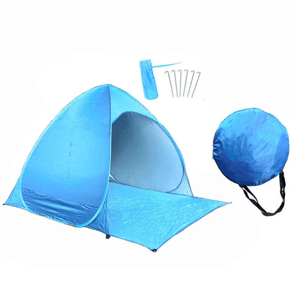 秒開遮陽帳篷-附儲物袋(適用2-3人 抗UV 90% 露營 速開 秒開 遮陽 通風 防曬)