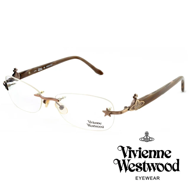 Vivienne Westwood 英國薇薇安魏斯伍德★經典浮雕造土星造型★光學眼鏡(咖啡色 VW122-01)