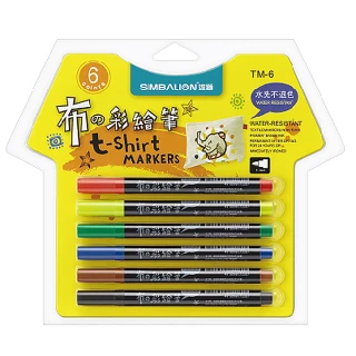 【雄獅文具】TM-6 布的彩繪筆(6色組)