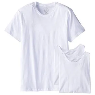 【Calvin Klein】男時尚白色圓領短袖內衣3件組-網(預購)