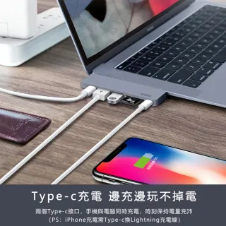 【WIWU】七合一多功能充電集線器 New MacBook Pro hub Type-C轉USB轉接器(新款專用 雙介面)