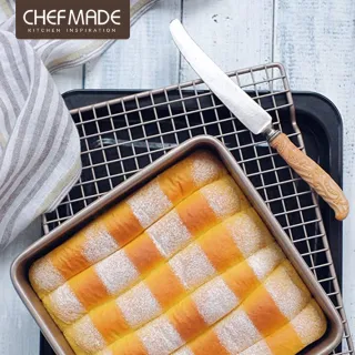 【美國Chefmade】8吋 活底設計 加高款方形不沾烤盤(CM066)
