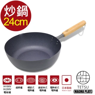 窒化鐵製炒鍋-直徑24cm