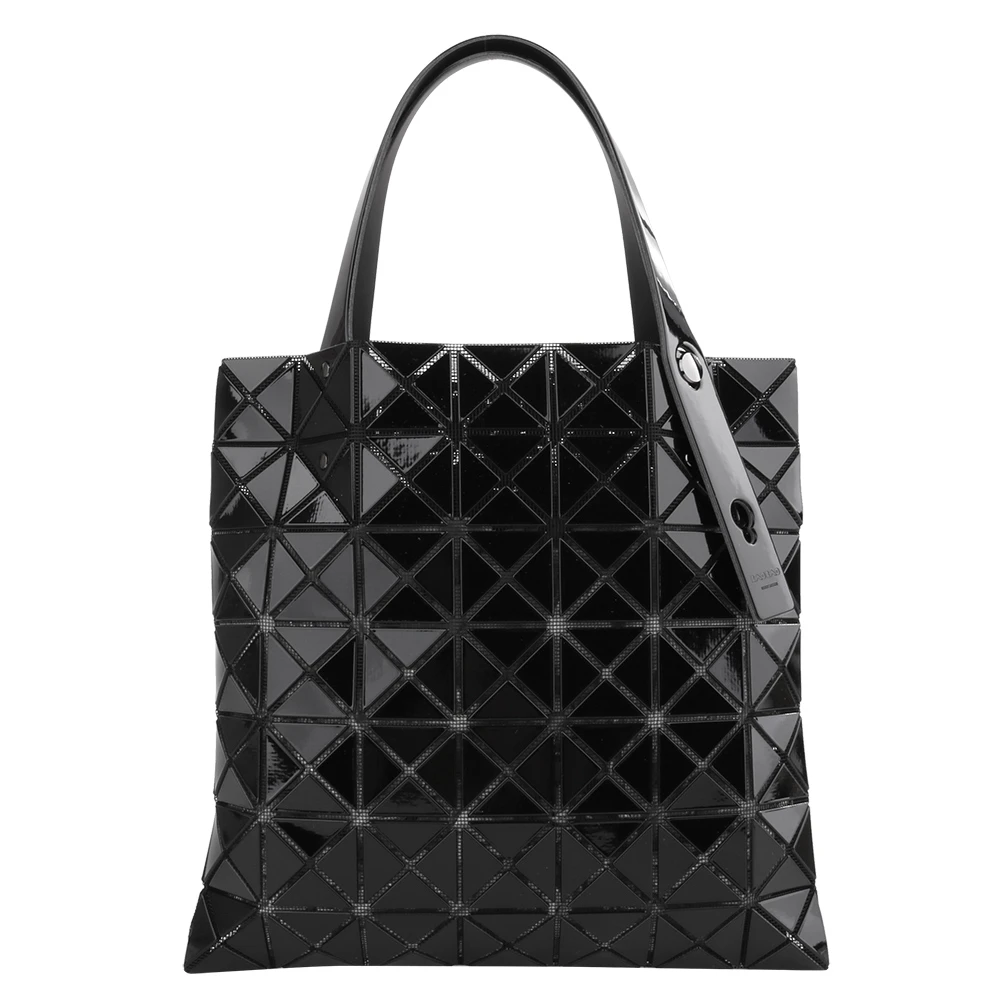 BAOBAO幾何小菱格7×7手提包(黑/亮面)